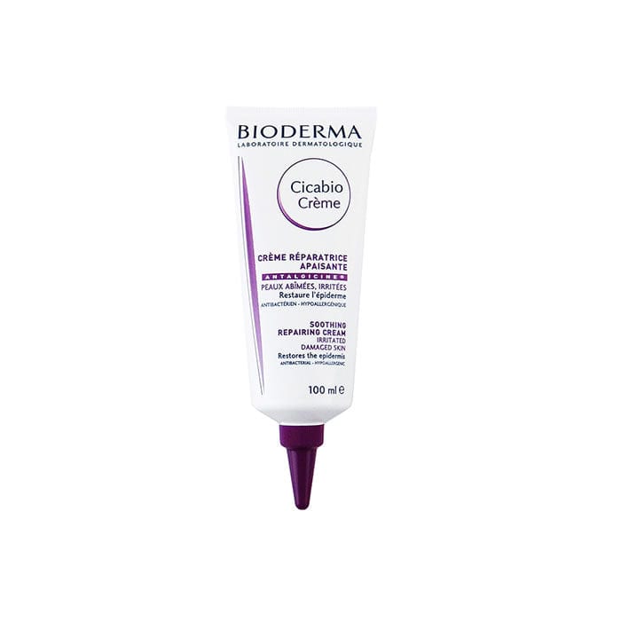 Bioderma Cicabio Crème moisturizing repairing cream in a 100ml jar, designed for skin restoration and hydration.