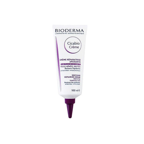 Bioderma Cicabio Crème moisturizing repairing cream in a 100ml jar, designed for skin restoration and hydration.