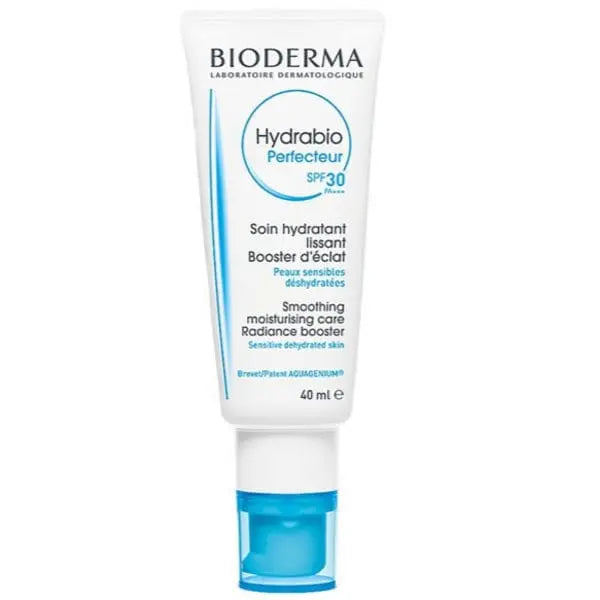 Bioderma Hydrabio Perfecteur smoothing moisturizer with SPF30, 40ml, featuring radiant skin care from Jag Couture London New York