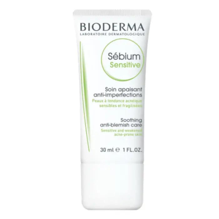 Bioderma Sébium Soothing Anti-Blemish Care 30ml tube, for sensitive skin with blemishes, by Jag Couture London - New York.
