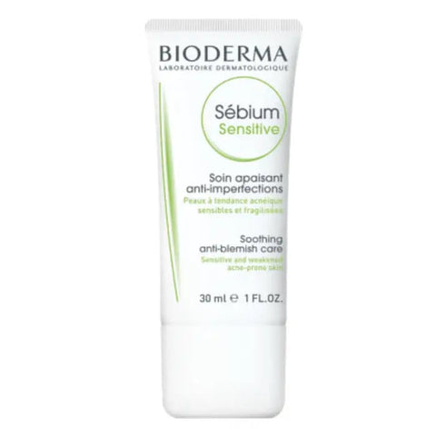 Bioderma Sébium Soothing Anti-Blemish Care 30ml tube, for sensitive skin with blemishes, by Jag Couture London - New York.