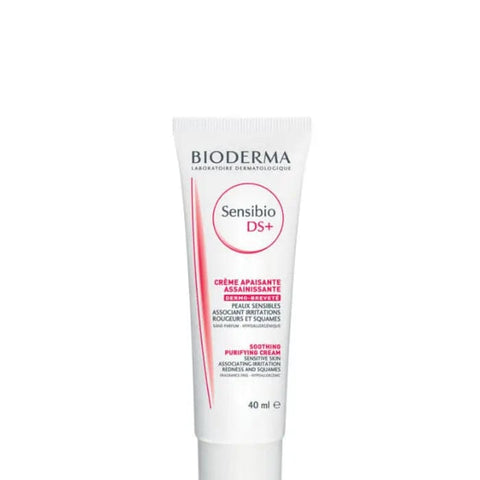 Bioderma Sensibio Ds+ soothing purifying cream in 40ml jar, designed for sensitive skin, with a clean, minimal packaging.