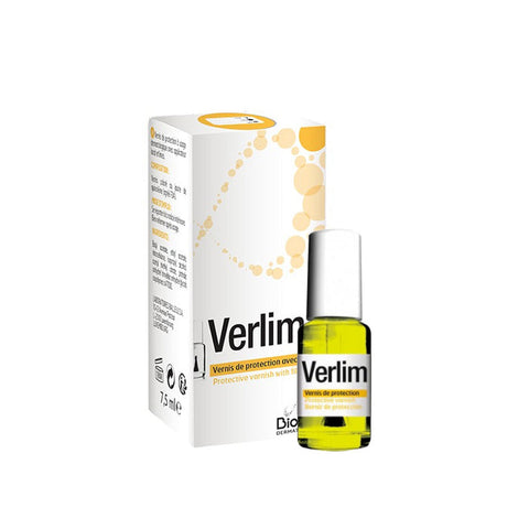 Jag Couture London New York Biorga Verlim Protection Varnish 7.5ml bottle, clear nail top coat for protection and shine
