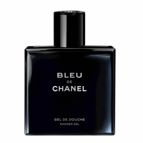 Bleu De Chanel shower gel in 200ml bottle with sleek packaging, by Jag Couture London New York, perfect for a refreshing shower.