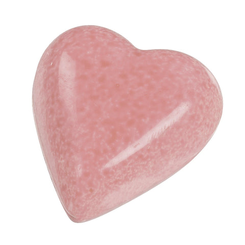 White chocolate caramel praline hearts in a 15g pack, by Jag Couture London New York, showcasing glossy white and caramel details.