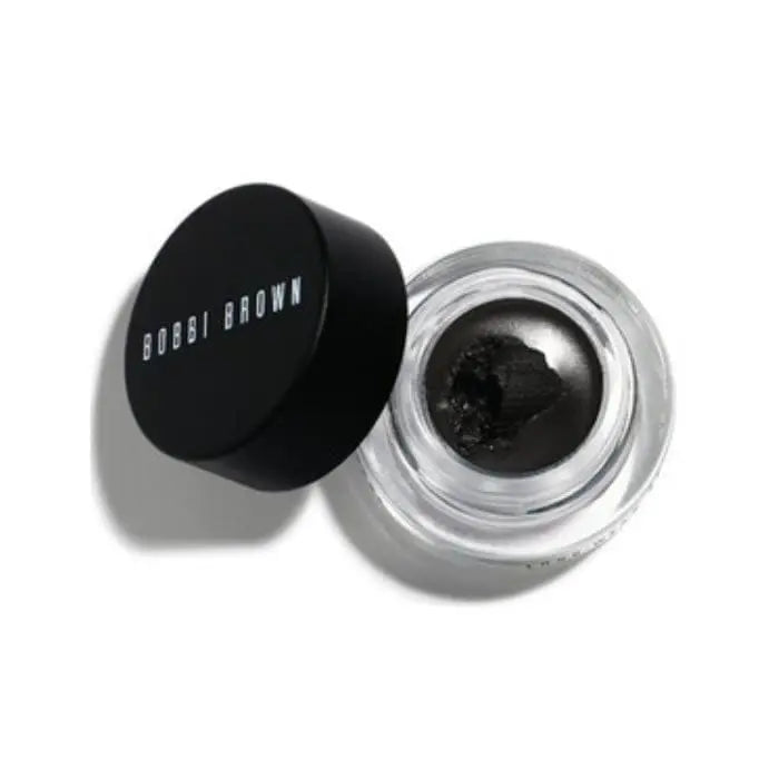 Bobbi Brown Long Wear Gel Eyeliner in Black Ink, 3g, with sleek black packaging and applicator brush.