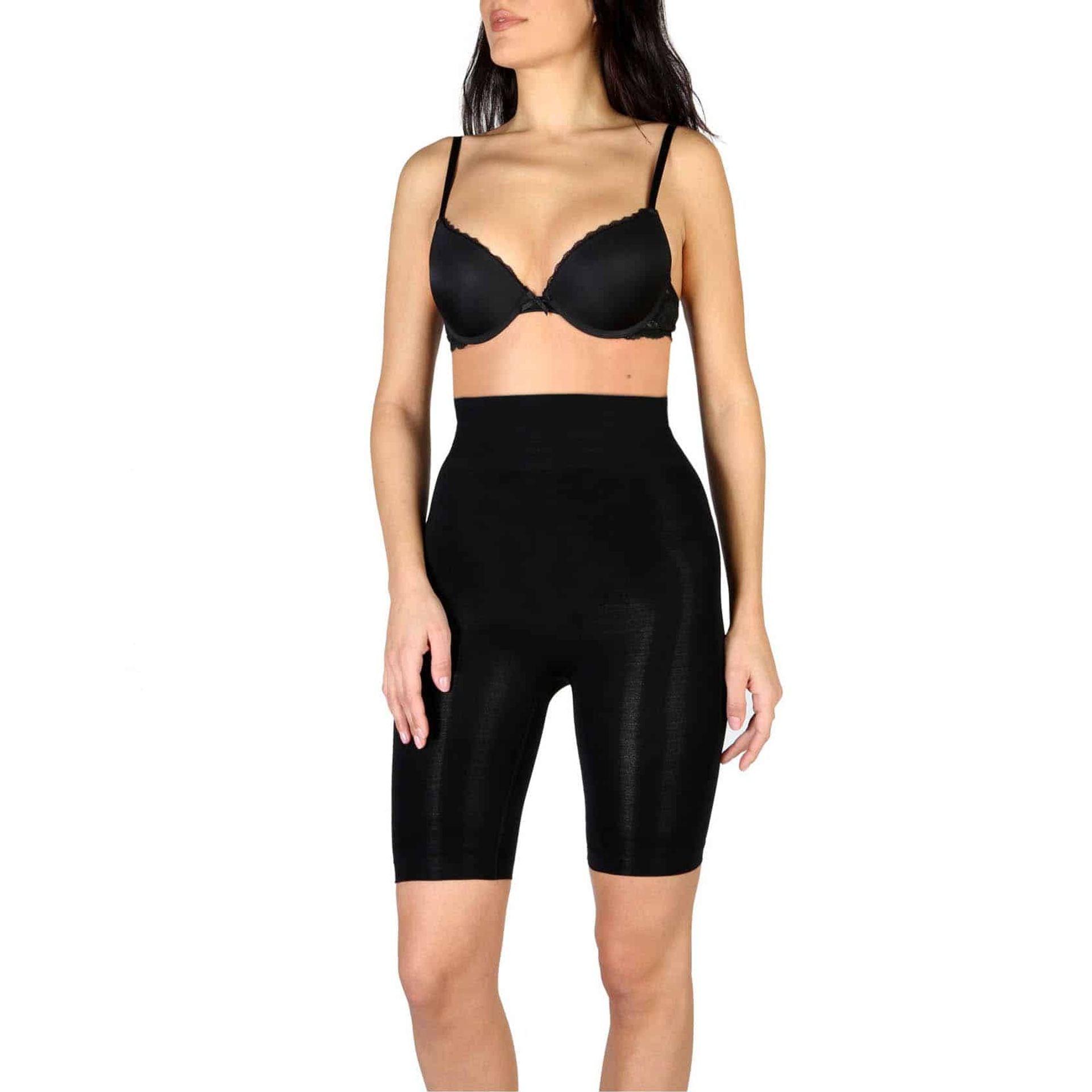 Black Bodyboo BB2070 bodycon dress by Jag Couture London - New York, shown on a mannequin.