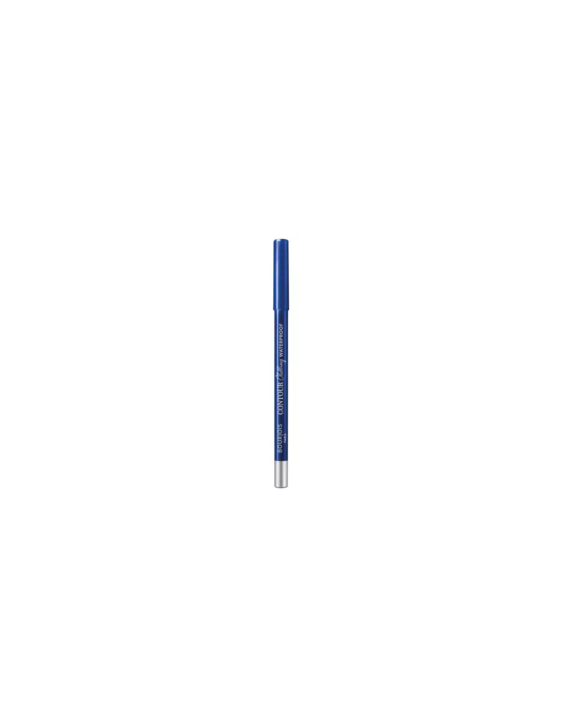 Bourjois Contour Clubbing Waterproof Eye Pencil in 046 Bleu Neon, 1.2g, with sharpened tip and vibrant blue color.