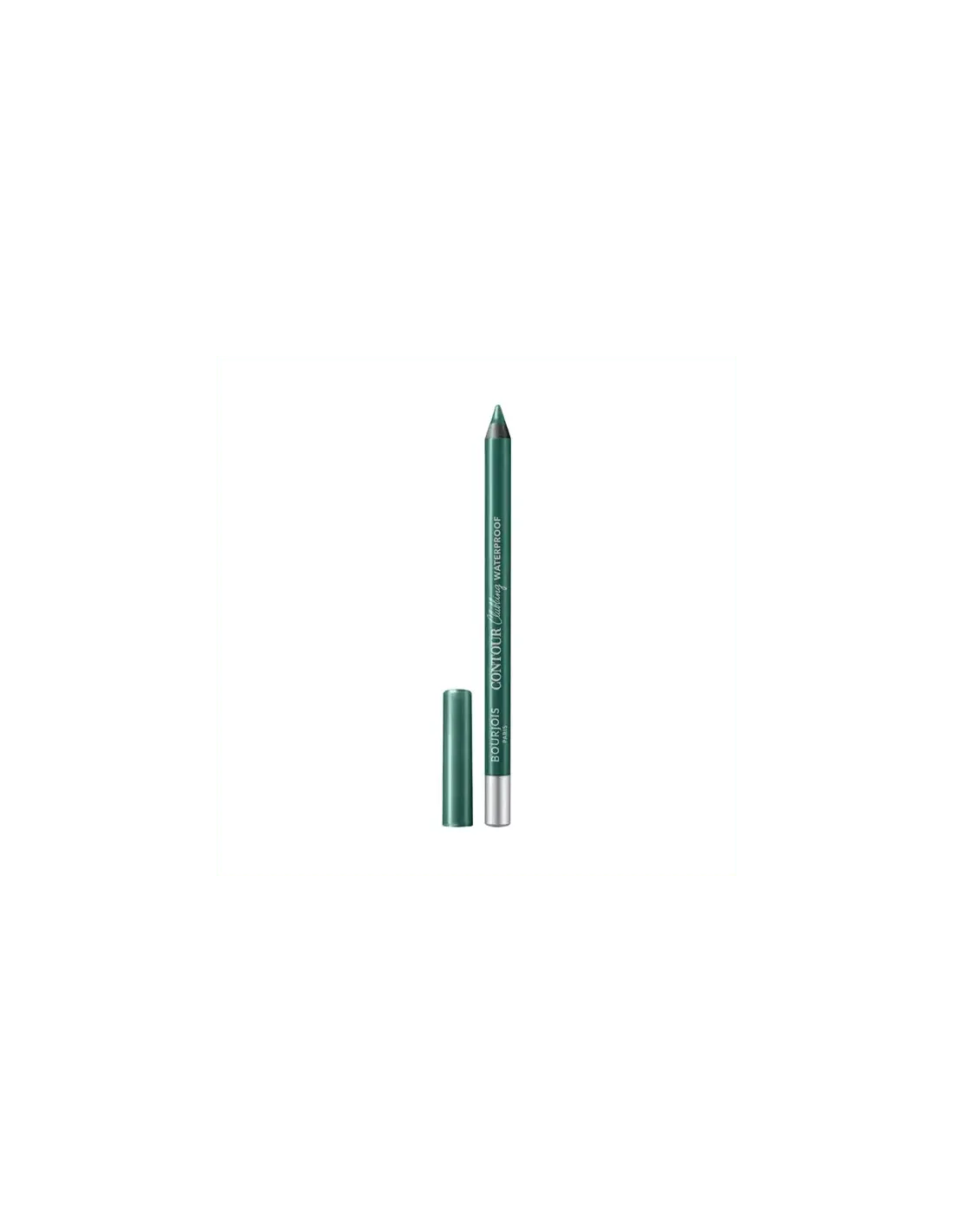 Bourjois Contour Clubbing Waterproof Eyeliner in Loving Green, green pencil eyeliner with sharp tip, 1.2g, by Jag Couture London.