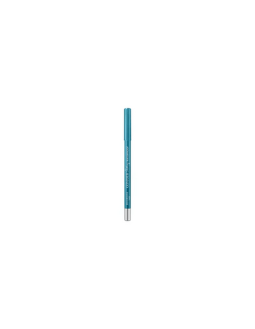 Bourjois Contour Clubbing waterproof eye pencil in Sea Blue, 1.2g, with sharpened tip and vibrant blue color on a neutral background.