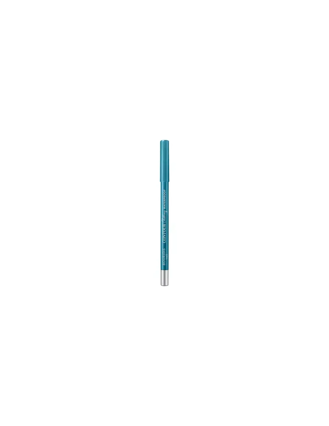Bourjois Contour Clubbing waterproof eye liner in Sea Blue, 1.2g, with a smooth, vibrant blue pencil on a white background.