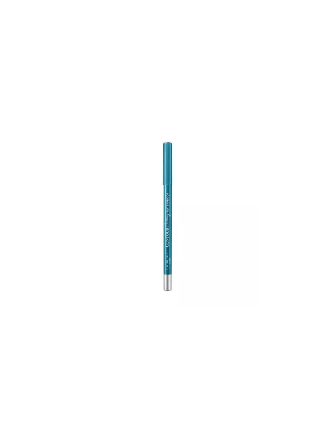 Bourjois Contour Clubbing waterproof eye pencil in Sea Blue, 1.2g, with sharpened tip and vibrant blue color.