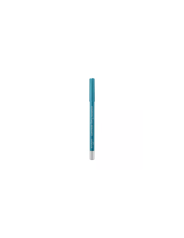 Bourjois Contour Clubbing waterproof eye pencil in Sea Blue, 1.2g, with sharpened tip and vibrant blue color.