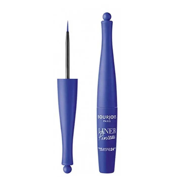 Bourjois waterproof eyeliner with brush tip in Bleu Pop Art shade, 2.5ml, by Jag Couture London - New York.