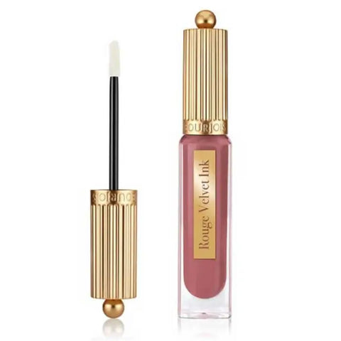 Bourjois Rouge Velvet Ink 04 Mauve Sweet Mauve liquid lipstick in 3.5ml tube, with a soft mauve shade and matte finish.