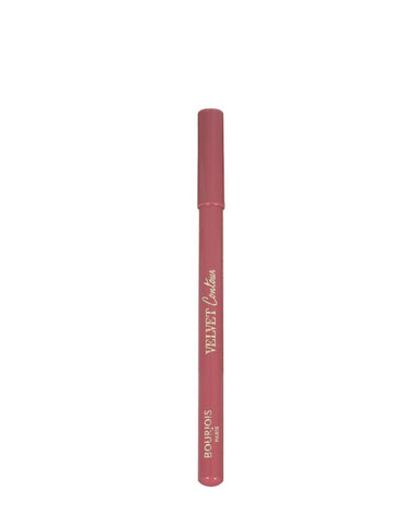 Bourjois Velvet Contour Lip Pencil in Rose Water, 1.14g, with pink and nude shades for precise lip contouring.