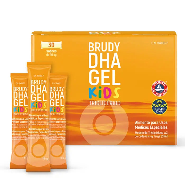 Kids DHA gel sticks in a box, branded Jag Couture London New York, designed for children’s nutritional support.