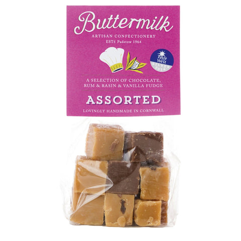 Assorted buttermilk smooth fudge from Jag Couture London-New York in a grab bag, featuring creamy and colorful fudge pieces.