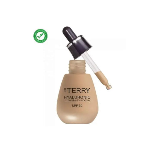 By Terry Hyaluronic Hydra-Foundation SPF30 in shade 400W Medium, with a smooth, creamy texture and medium coverage.