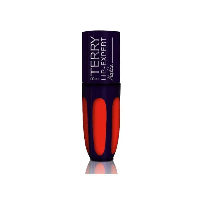 By Terry Lip Expert Matte in shade 11 Sweet Flamenco, showcasing a bold, matte lipstick applied to lips.