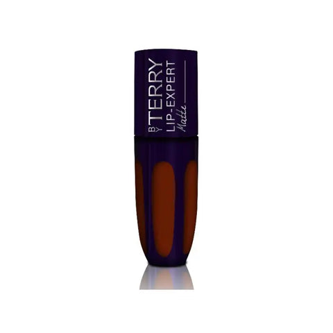 By Terry Lip Expert Matte 5 Flirty Brown lipstick in a close-up view showcasing its smooth, matte finish and rich brown shade.