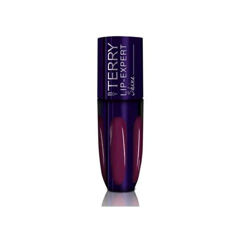 By Terry Lip Expert Shine 8 Juicy Fig lip gloss in a sleek tube, showcasing its vibrant color and glossy finish.