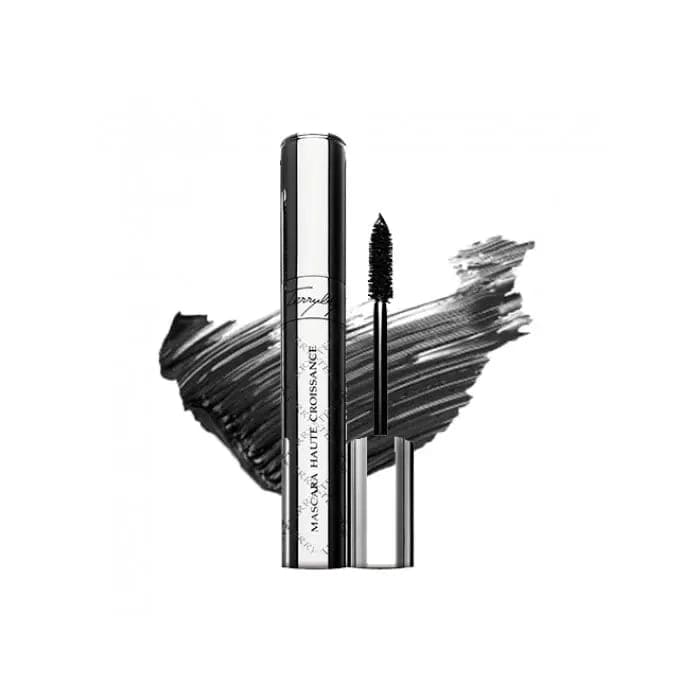 By Terry Mascara Terrybly 1 Black Parti-Pris 8ml tube with a sleek black design, showcasing the mascara applicator and product packaging.