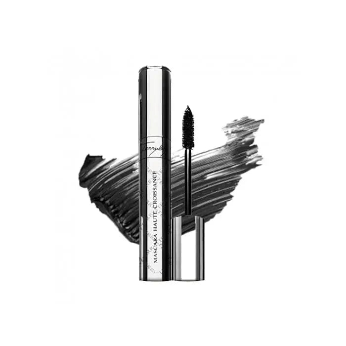 By Terry Mascara Terrybly 1 Black Parti-Pris, 8ml, with black mascara brush and sleek packaging, displayed in a beauty product image.