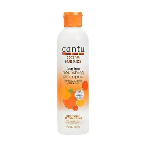 Jag Couture London New York Cantu Care for Kids Tear-Free Nourishing Shampoo 237ml bottle with colorful label and pump dispenser.