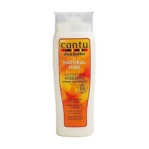 Cantu Natural Hair Hydrating Cream Conditioner in a 400ml bottle, featuring a creamy texture and designed for moisturizing natural hair.