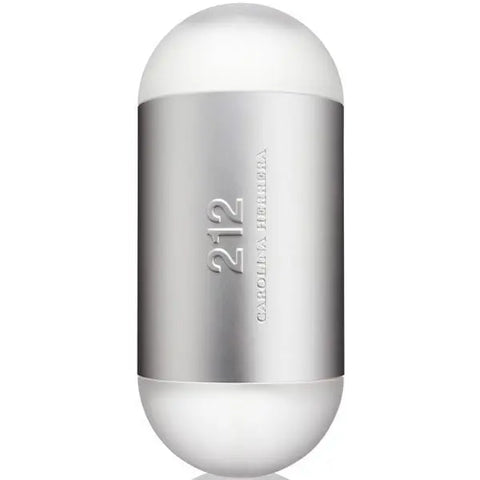 Carolina Herrera 212 NYC Eau De Toilette spray 100ml, stylish bottle with sleek design, on a neutral background.