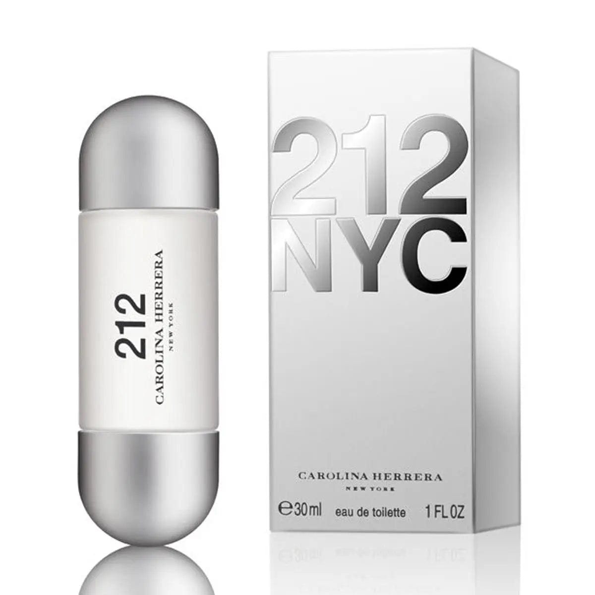 Carolina Herrera 212 NYC Eau De Toilette spray, 30ml, with sleek bottle and modern design, by Jag Couture London - New York.
