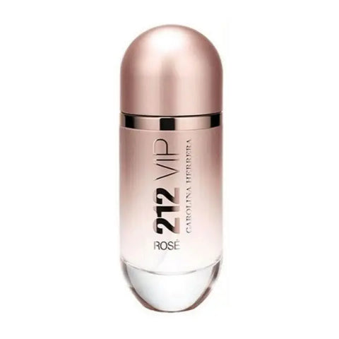 Carolina Herrera 212 VIP Rose Eau De Perfume Spray 125ml, elegant fragrance bottle with pink accents.