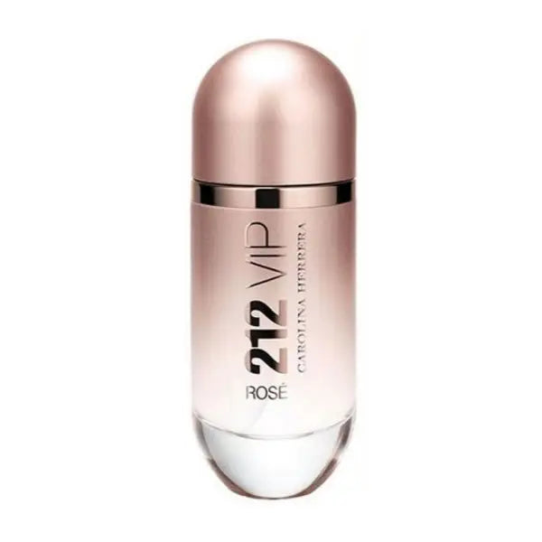 Carolina Herrera 212 VIP Rose perfume spray 125ml, featuring a sleek bottle design with pink and gold accents.