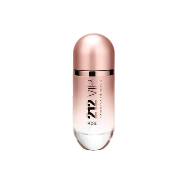 Carolina Herrera 212 VIP Rose perfume spray 30ml, featuring elegant pink bottle with floral accents, on a stylish display.