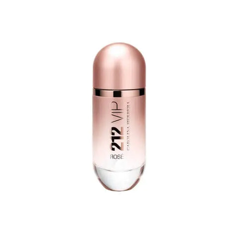 Carolina Herrera 212 Vip Rose perfume spray bottle with pink and gold accents, 50ml, displayed on a neutral background