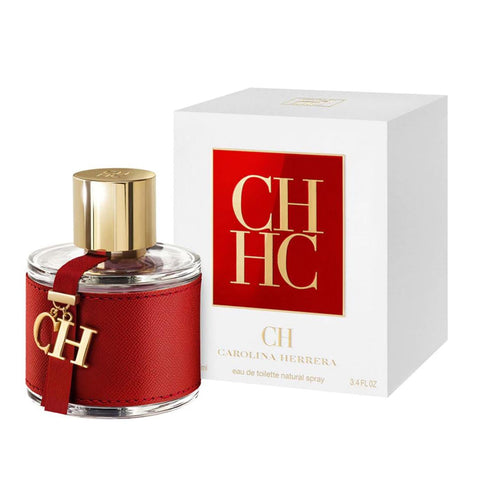 Carolina Herrera Ch Eau De Toilette 50ml spray bottle, elegant packaging, luxurious fragrance for women.