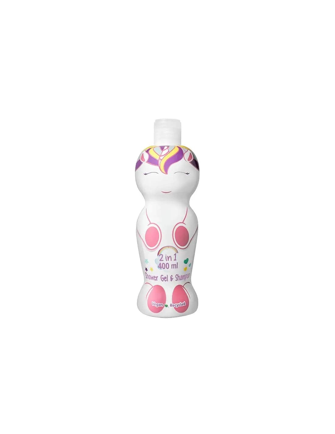Cartoon Air-Val Eau My Unicorn gel and shampoo set by Jag Couture London and New York, featuring colorful unicorn design.