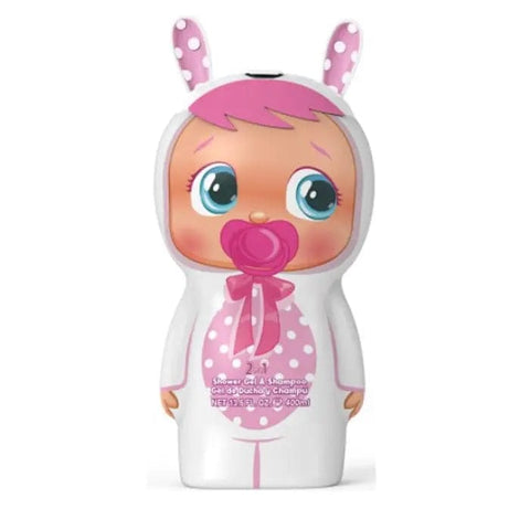 Cartoon Cry Babies shower gel and shampoo by Jag Couture London New York, 400ml bottle with colorful baby character illustration.