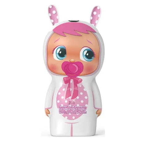 Cartoon Cry Babies shower gel and shampoo 400ml bottle by Jag Couture London with colorful Cry Babies character design.
