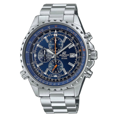 Casio X093 EF-527D-2AVUEF wristwatch by Jag Couture London New York, showing the watch face and metal strap.