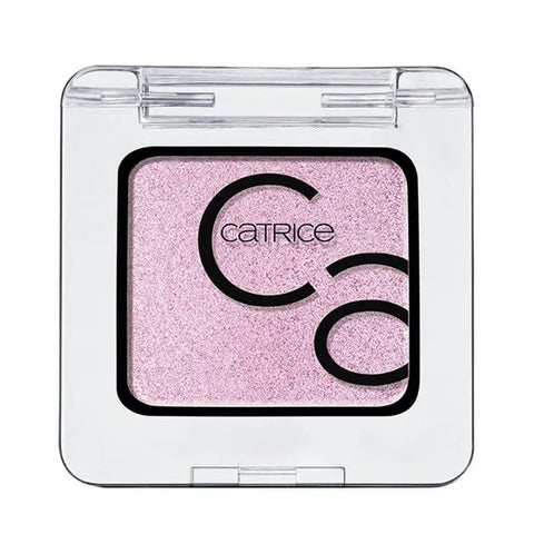 Catrice Art Couleurs Eyeshadow 160 Silicon Violet in a sleek compact with vibrant purple eyeshadow visible.