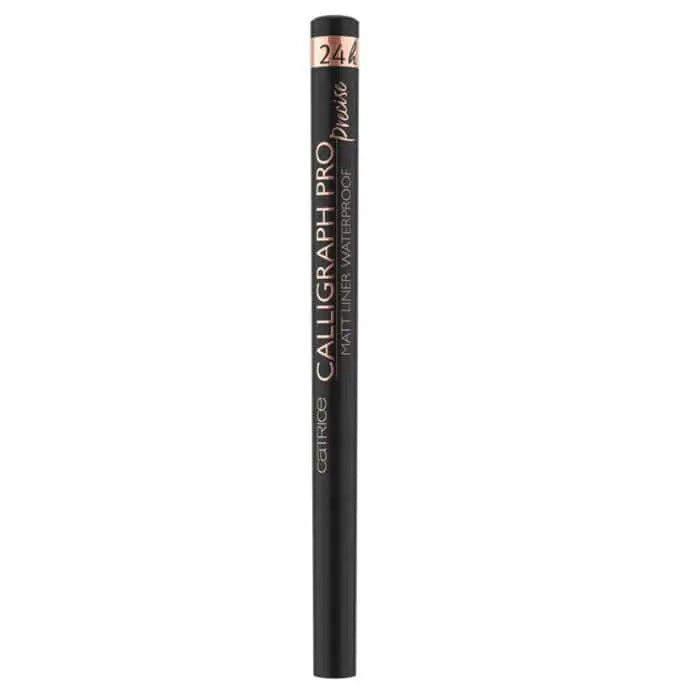 Catrice Calligraph Pro Precise 24h Matt Waterproof Eyeliner in 010 Intense Black with a fine tip and waterproof formula.