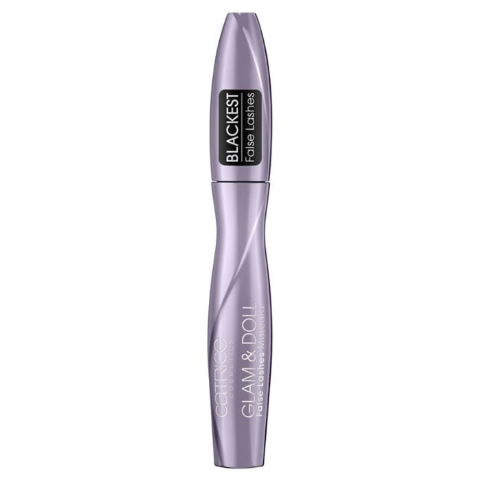Catrice Glam & Doll False Lashes Mascara in Black, 9.5ml, featuring a sleek tube and wand for voluminous lash enhancement.
