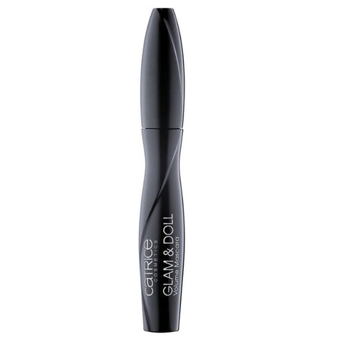 Catrice Glam & Doll Volume Mascara in Ultra Black, 10ml, by Jag Couture London - New York, showing the mascara tube and brush.