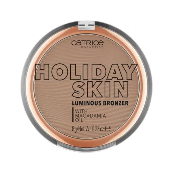Catrice Holiday Skin Luminous Bronzer 020 Off to The Island in a compact with a shimmering finish and warm bronzing shades.