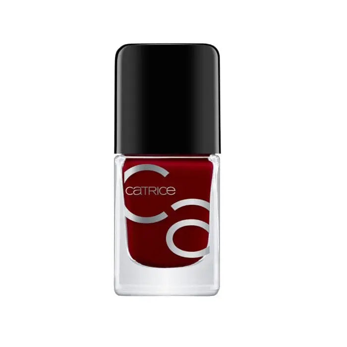 Catrice Iconails Gel Lacquer 03 Caught On The Red Carpet in 10.5ml bottle, featuring vibrant red nail polish.