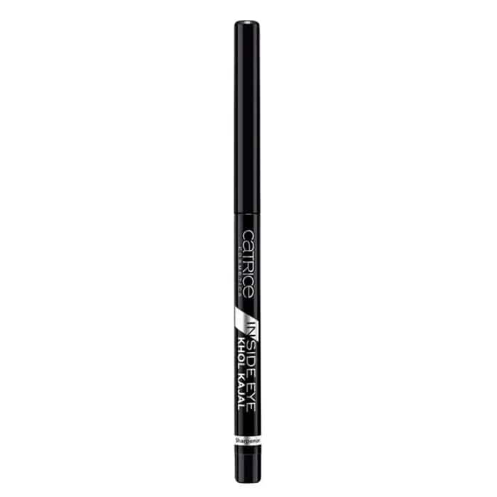 Catrice Inside Eye Khol Kajal in black, detailed close-up of the pencil with the product name visible.