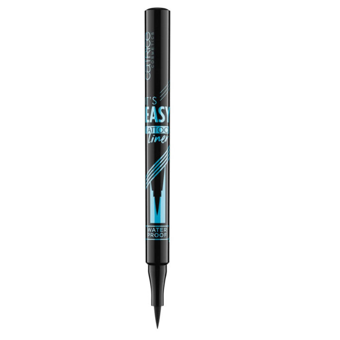 Catrice It’s Easy Tattoo Liner Waterproof 010 Black Lifeproof, black liquid eyeliner with precise tip in 1.1ml tube.