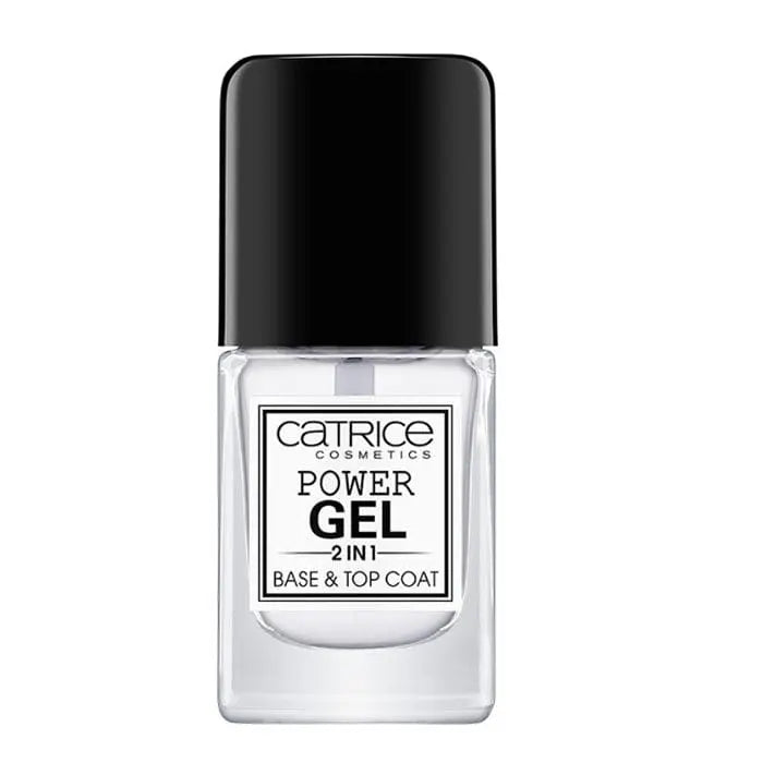 Jag Couture London New York Catrice Power Gel 2-in-1 Base & Top Coat 10.5ml bottle with applicator brush visible